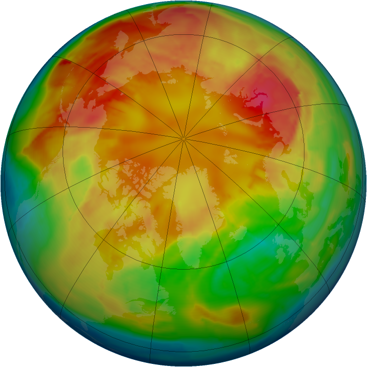 Arctic ozone map for 01 March 2013